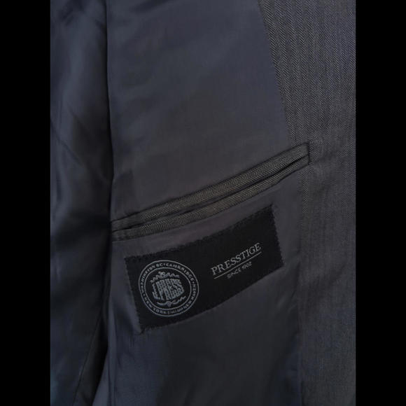 [SOLD] NWT J PRESS Sz US 38R Grey Wool Herringbone Blazer GUABELLO Super 130s - Picture 9 of 11